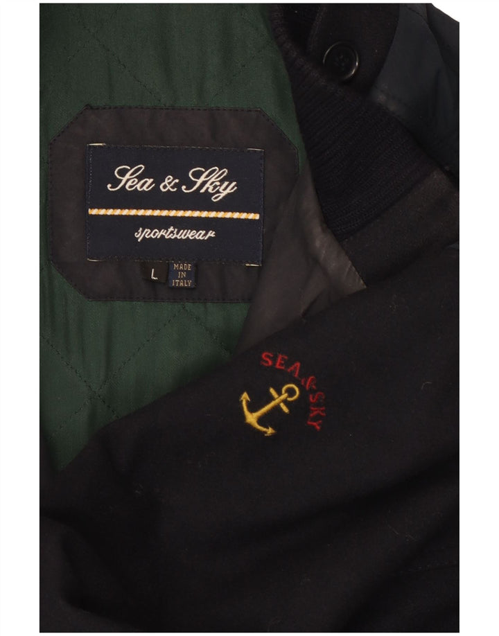 Jachetă Utilitară pentru bărbați Sea & Sky UK 40 Mare Lână bleumarin