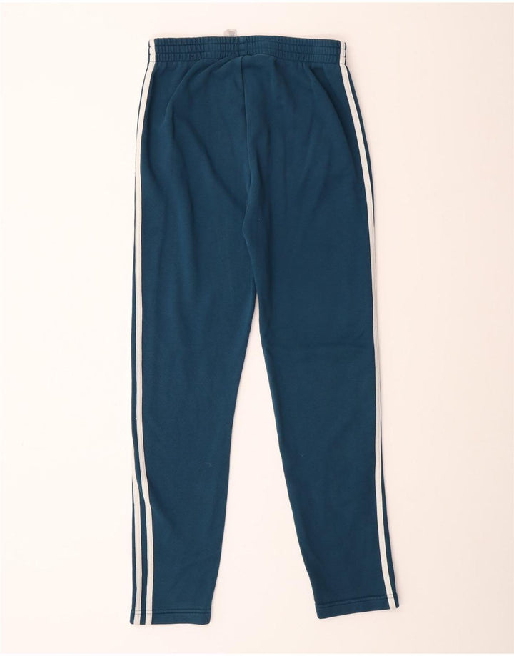 Pantaloni de trening Adidas pentru baieti 14-15 ani, bumbac albastru