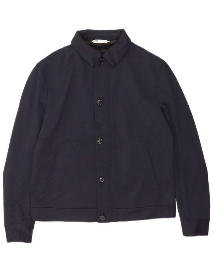 Bomber pentru bărbați Zara UK 40 mare, albastru, poliester