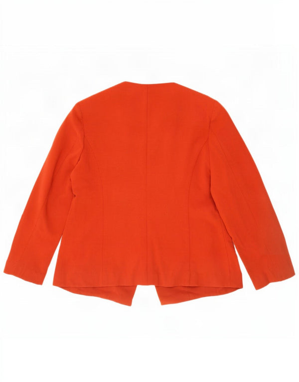 Jachetă pentru femei Marks & Spencer Open Blazer UK 16 Poliester portocaliu mare