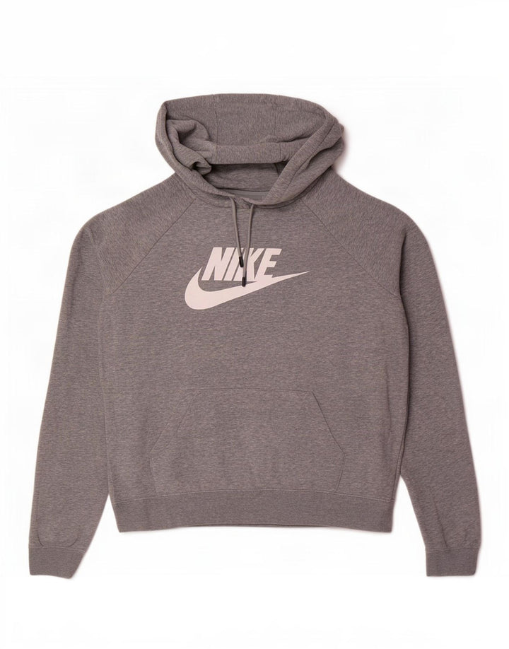 Pulover Nike pentru damă cu capota grafic UK 14, gri mediu