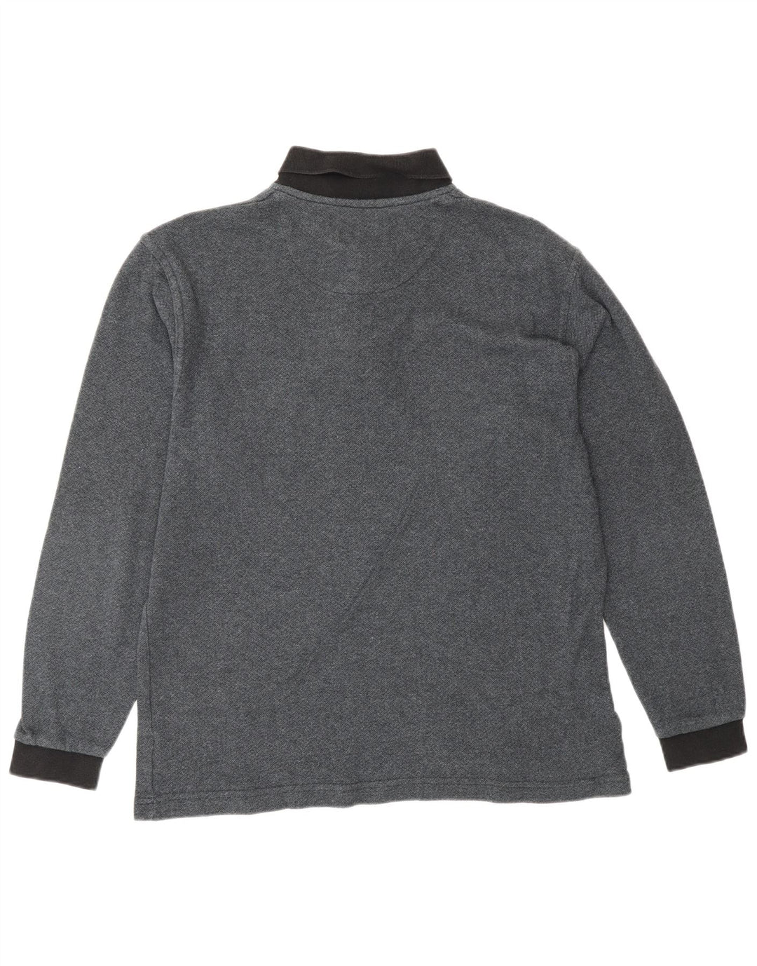 LOUIS FERAUD Tricou polo cu mânecă lungă pentru bărbați, bumbac gri mediu