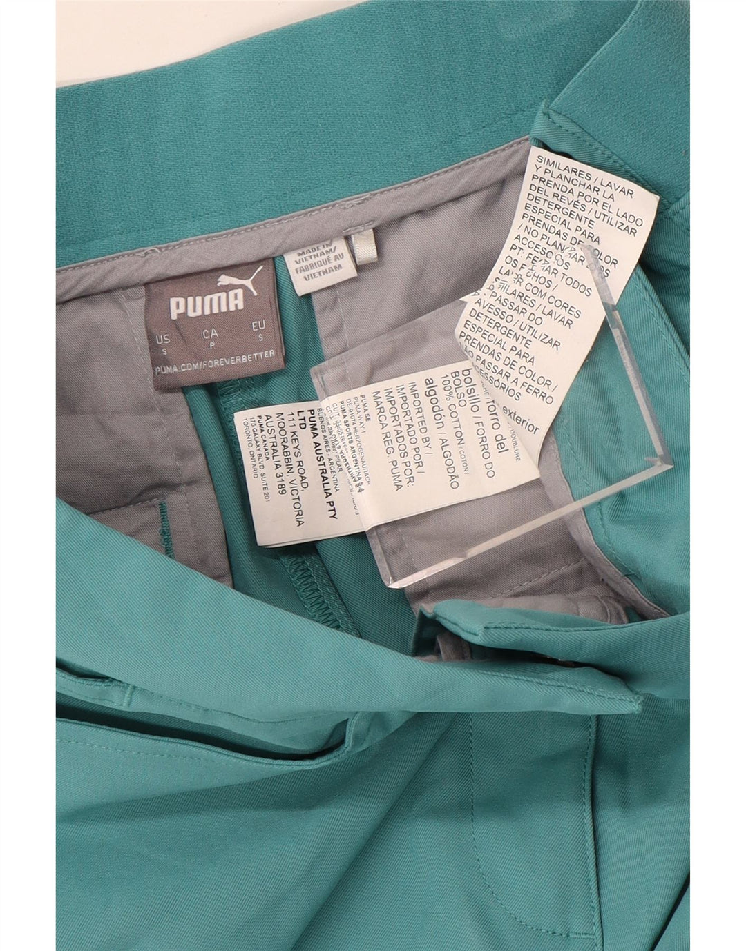 Pantaloni scurti casual PUMA pentru femei mici W27 bumbac albastru