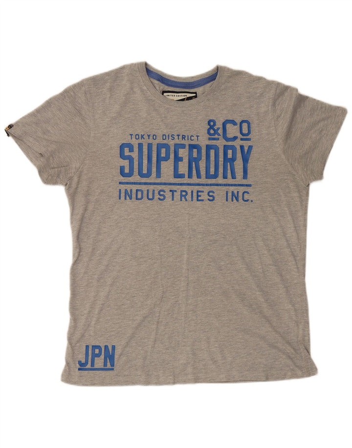 Tricou grafic pentru bărbați Superdry Top XL bumbac gri
