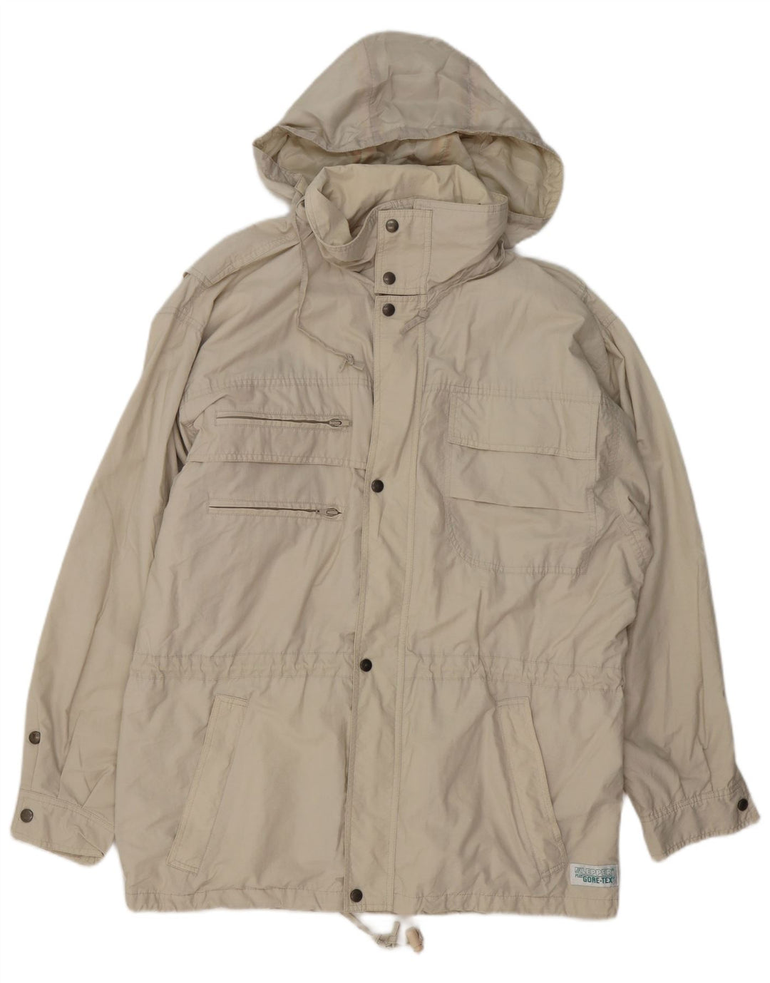 KLEPPER Jachetă cu glugă pentru bărbați Gore-Tex UK 38, bumbac mediu bej