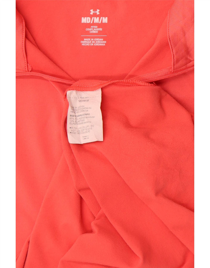 Top de trening Under Armour pentru femei, cu fermoar și gât, roz mediu, UK 12