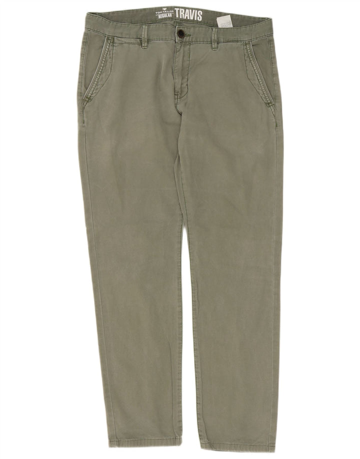 Pantaloni chino pentru bărbați Tom Tailor, cu ajustare normală, L34 L32, bumbac kaki