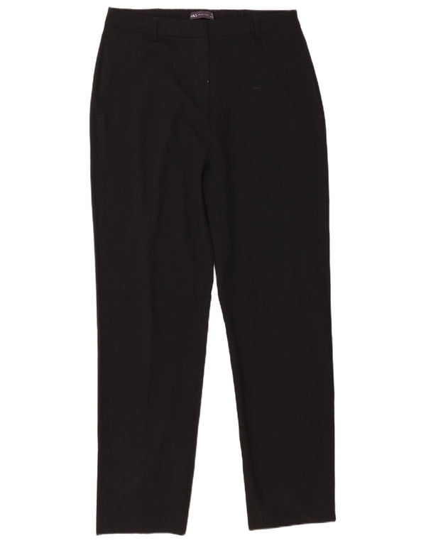 Marks & Spencer Womens High Waist Casual Trousers UK 12 Medium W32 L30 Blac
