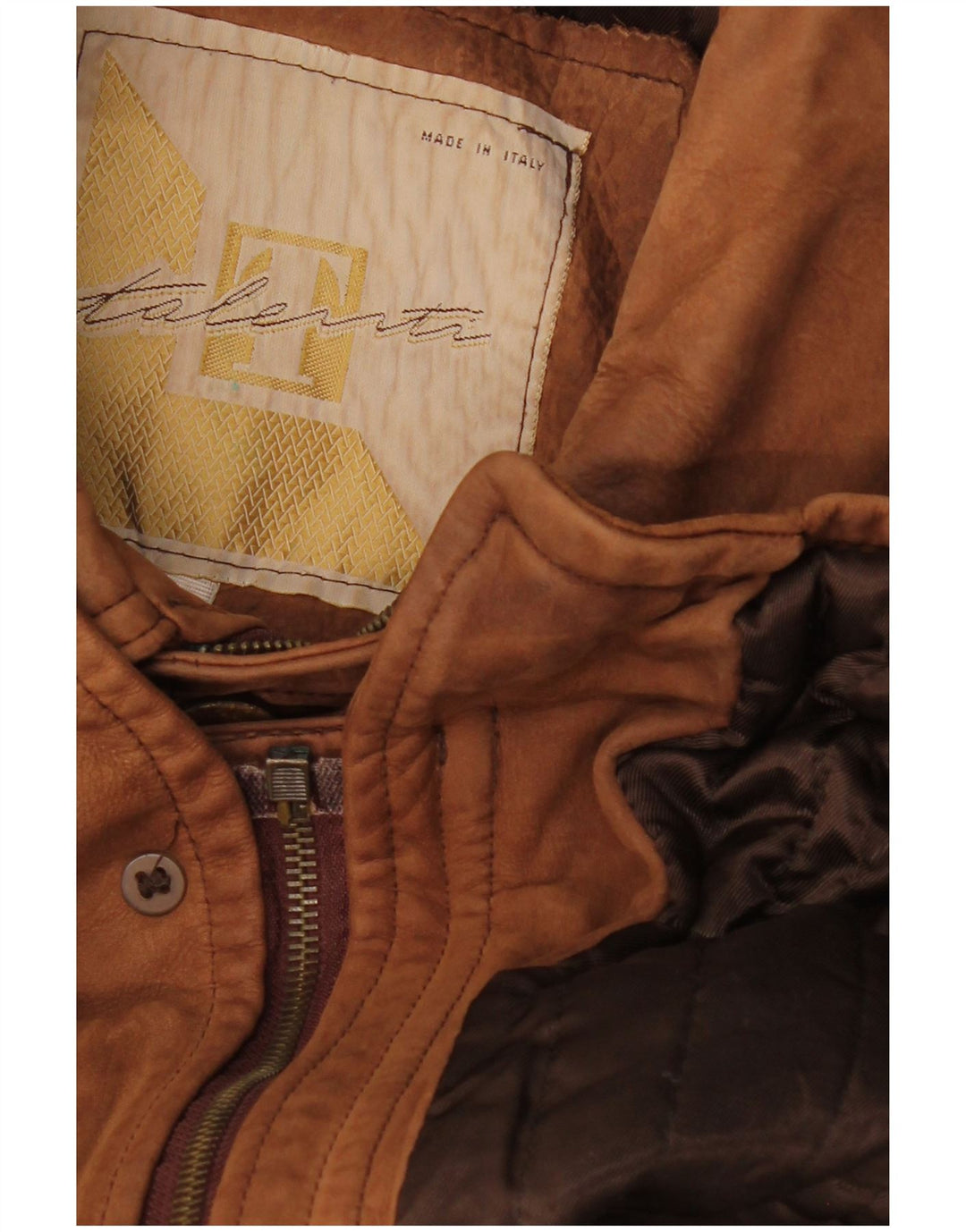 Palton din piele pentru bărbați VINTAGE UK 42 XL maro