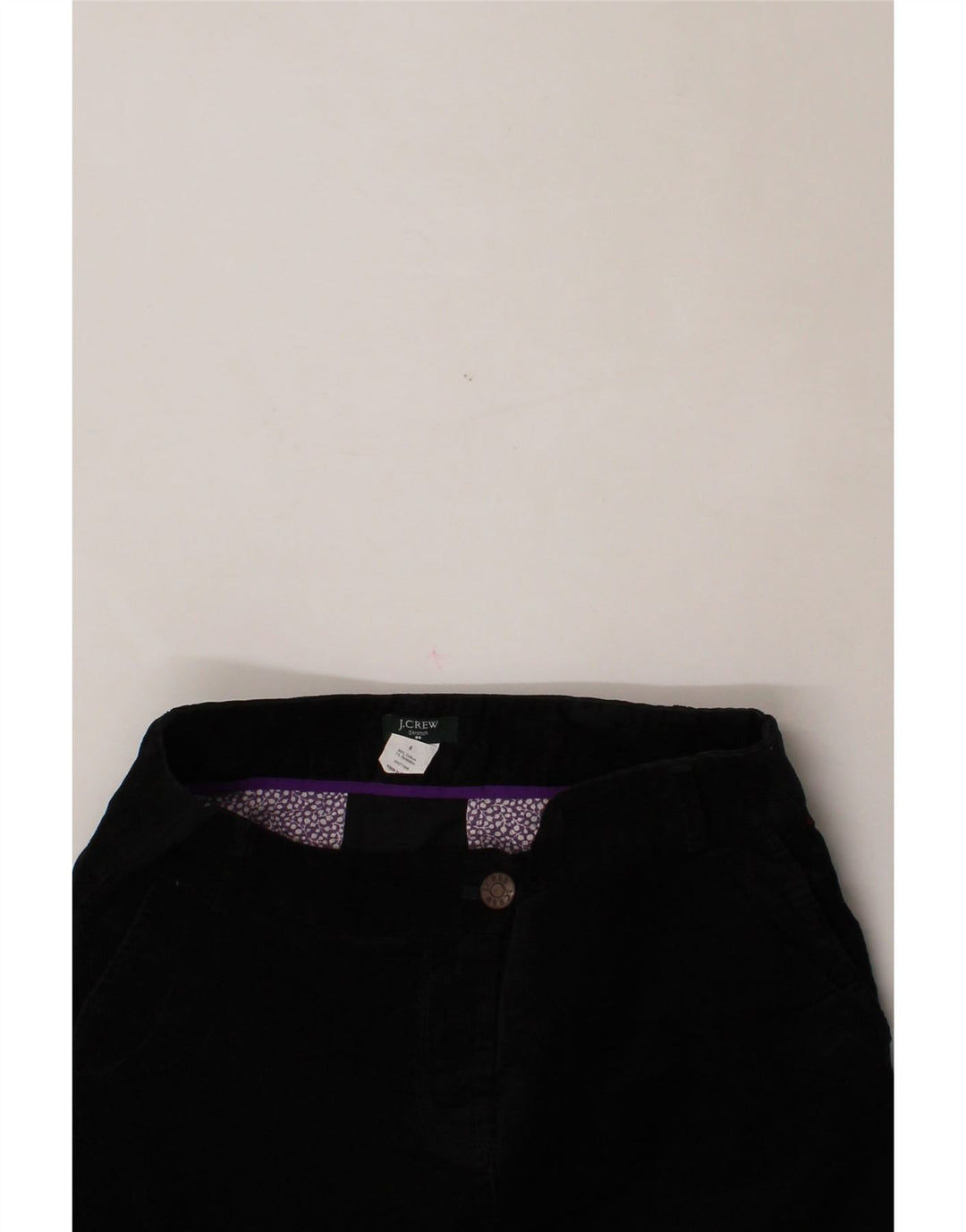 J. CREW Womens Corduroy Skirt US 6 Medium W32  Black Cotton Vintage J. Crew and Second-Hand J. Crew from Messina Hembry 
