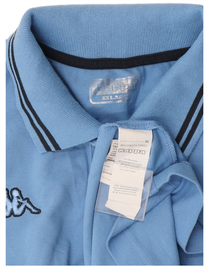 Cămașă polo pentru bărbați Kappa 2XL, bumbac albastru