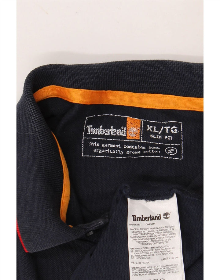 TIMBERLAND Cămașă Polo Slim Fit XL Bumbac bleumarin pentru bărbați