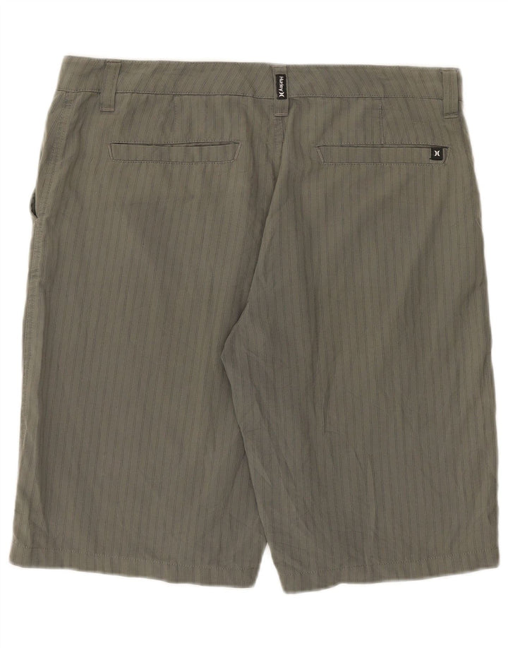 Pantaloni scurți chino Hurley pentru bărbați, mari W34, poliester cu dungi gri