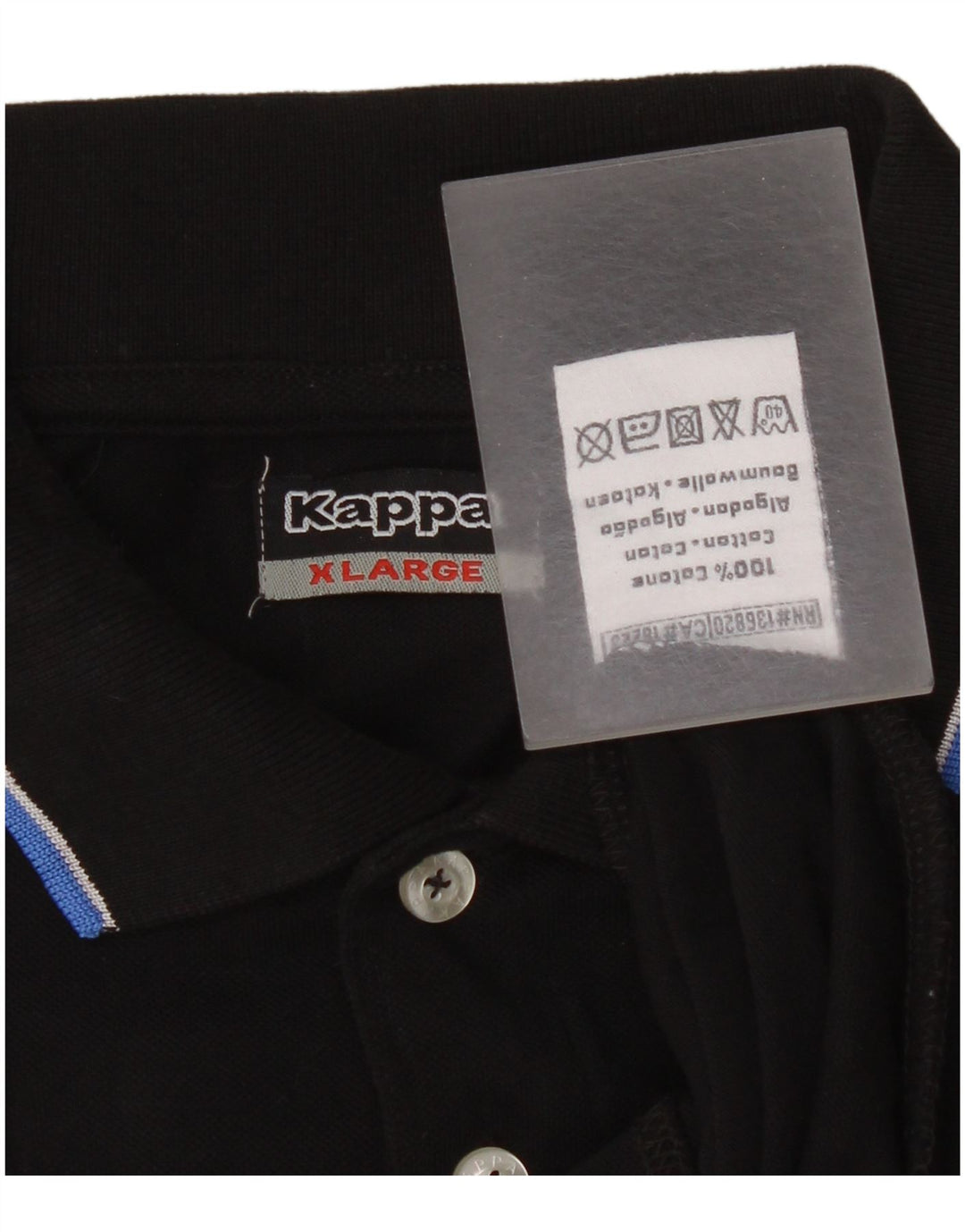 Cămașă polo pentru bărbați Kappa XL bumbac negru