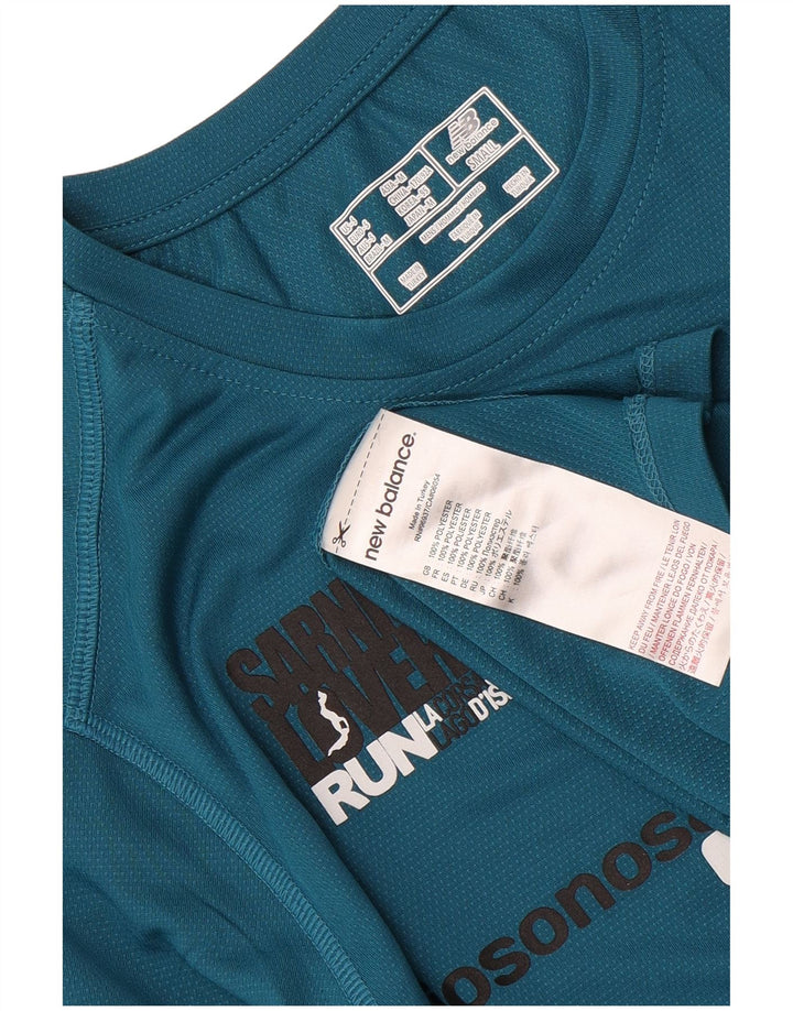 Tricou grafic pentru bărbați New Balance Top Small Blue Poliester