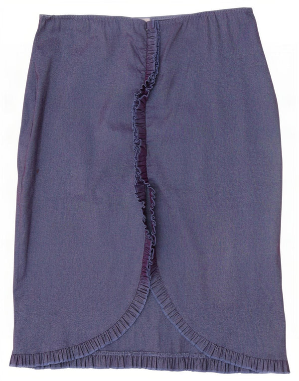 Fusta dreaptă pentru femei vintage UK 12 Medium W30 Viscoză violet
