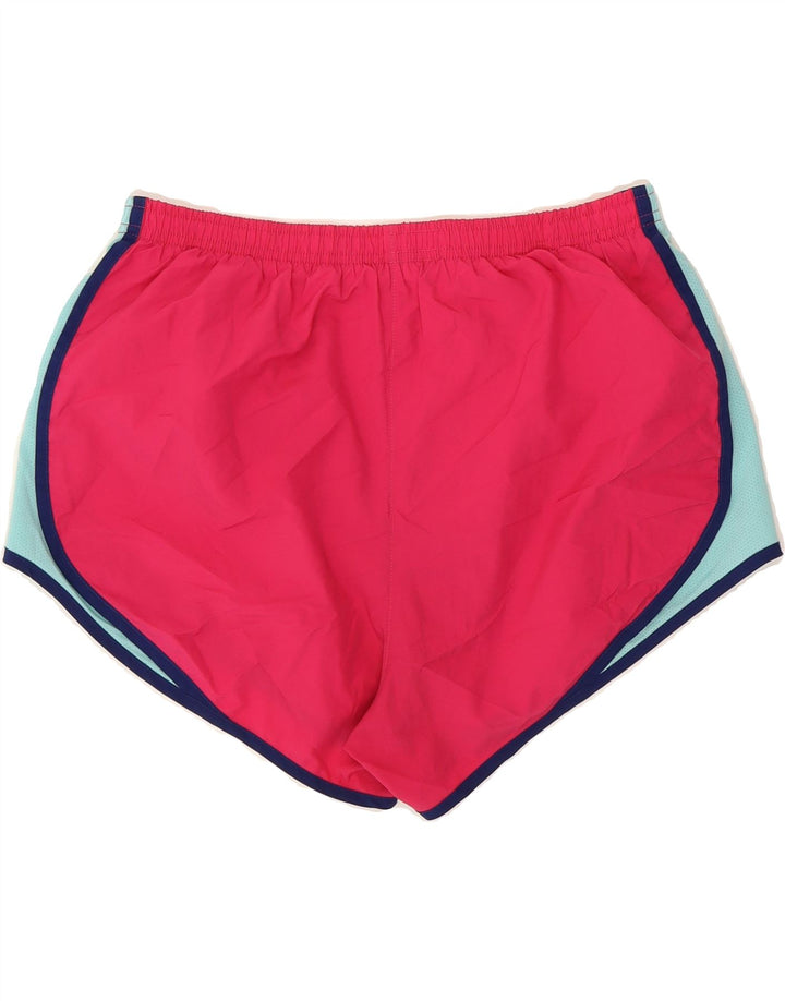 NIKE Womens Dri Fit Sport Shorts UK 14 Medium  Pink Colourblock Polyester Vintage Nike and Second-Hand Nike from Messina Hembry 