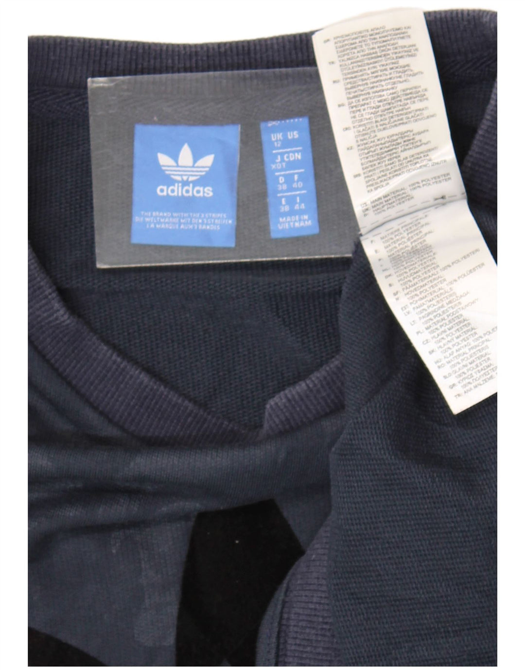 Pulover de hanorac grafic Adidas pentru femei UK 12 Medium Bleumarin Camuflaj