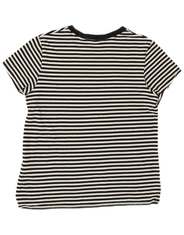 Tricou pentru femei Levi's Top UK 14 Medium White Striped Bumbac Nautical
