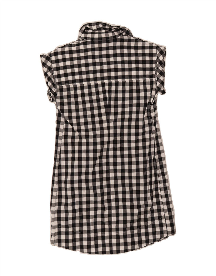 J. CREW Womens Short Sleeve Pullover Shirt Dress UK 2 2XS Black Gingham Vintage J. Crew and Second-Hand J. Crew from Messina Hembry 