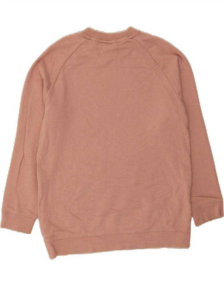 ADIDAS Womens Oversized Graphic Sweatshirt Jumper UK 14 Medium  Pink Vintage Adidas and Second-Hand Adidas from Messina Hembry 