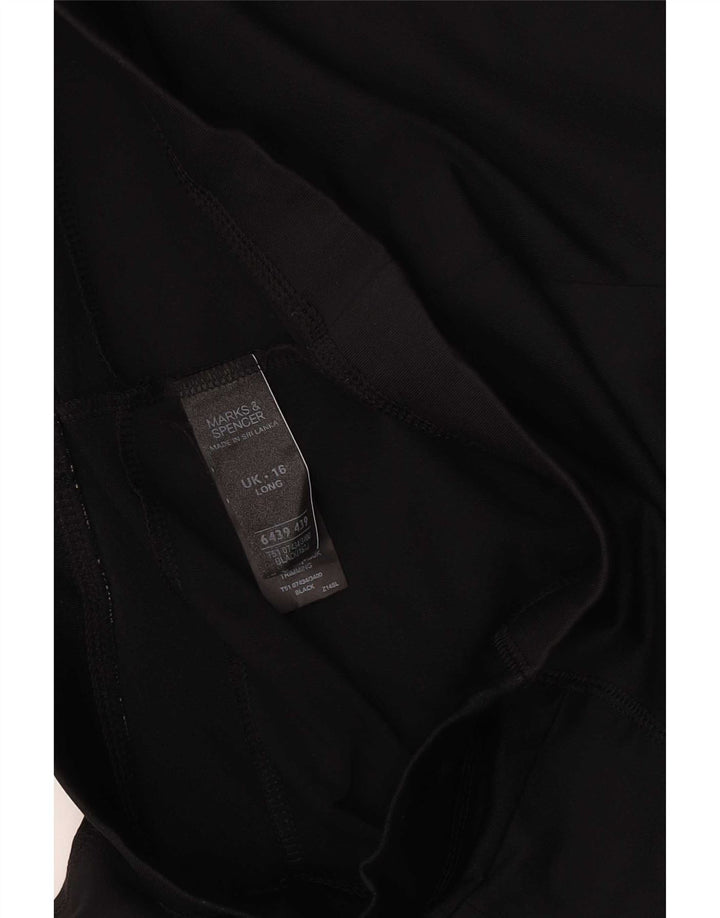 Pantaloni de trening pentru femei Marks & Spencer UK 16 Poliester negru mare