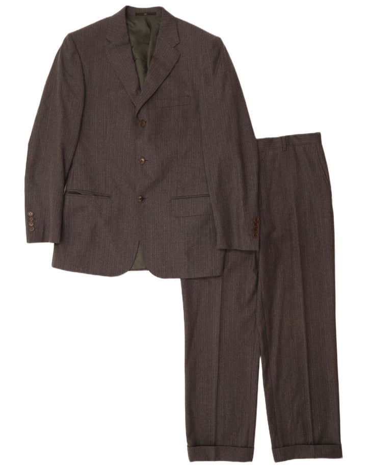 Costum pentru bărbați Valentino, 3 nasturi, 2 piese, IT 48 Medium L32 L29 Gri Pinstripe