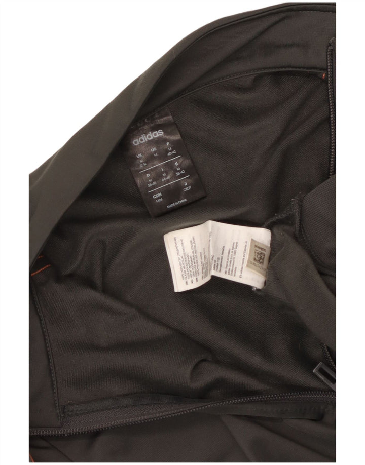 Jachetă de top pentru trening Adidas pentru femei UK 12/14 Poliester mediu gri