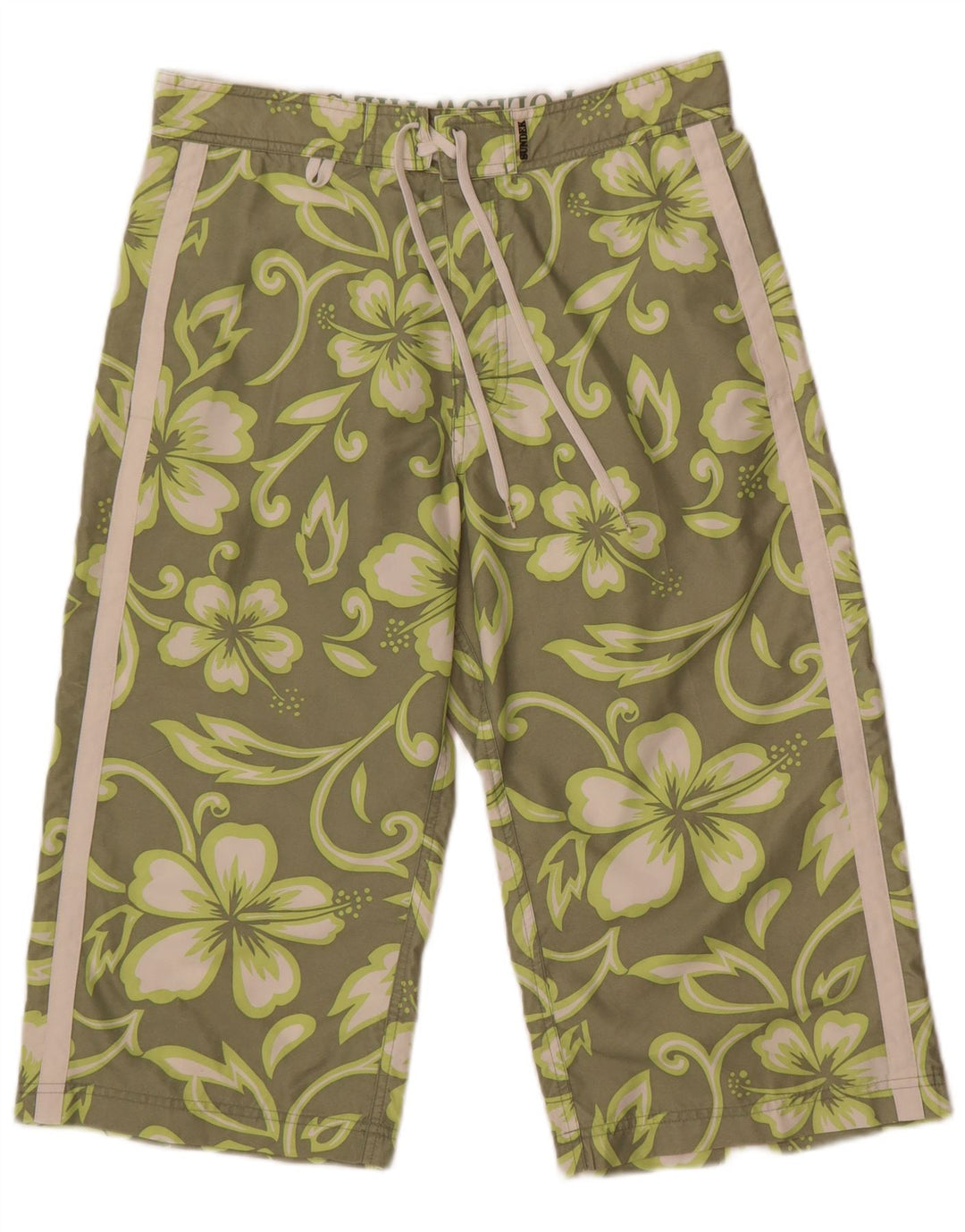 Bermude Sundek pentru bărbați, din poliester floral, verde mediu