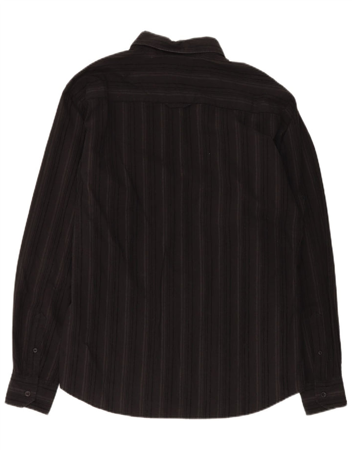 Cămașă Wrangler pentru bărbați, bumbac cu dungi negre mari