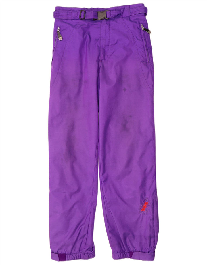 Pantaloni de schi vintage pentru bărbați, nailon violet mediu