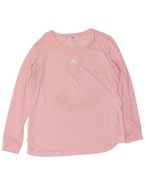 Adidas Aeroready Top pentru femei cu mânecă lungă Marea Britanie 16/18 Poliester roz mare