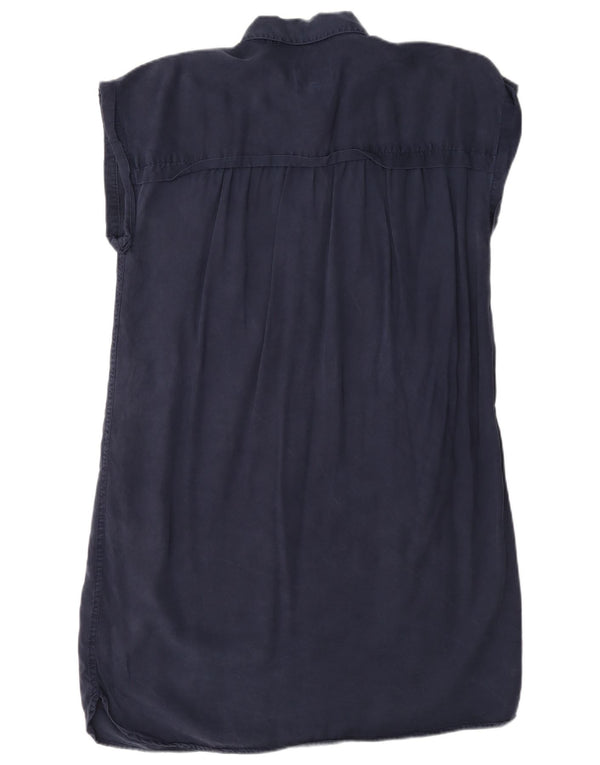 Rochie cămașă supradimensionată pentru femei Fat Face UK 10 mic Lyocell bleumarin