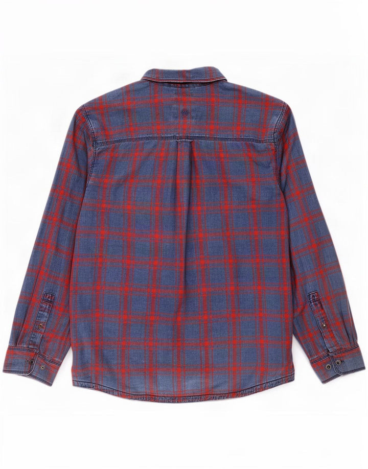 Cămașă Indigo pentru bărbați Fat Face 2XL, bumbac cu carouri albastre