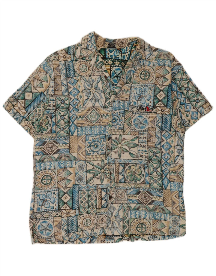 Cămașă cu mânecă scurtă pentru bărbați Rip Curl Patchwork albastru mediu