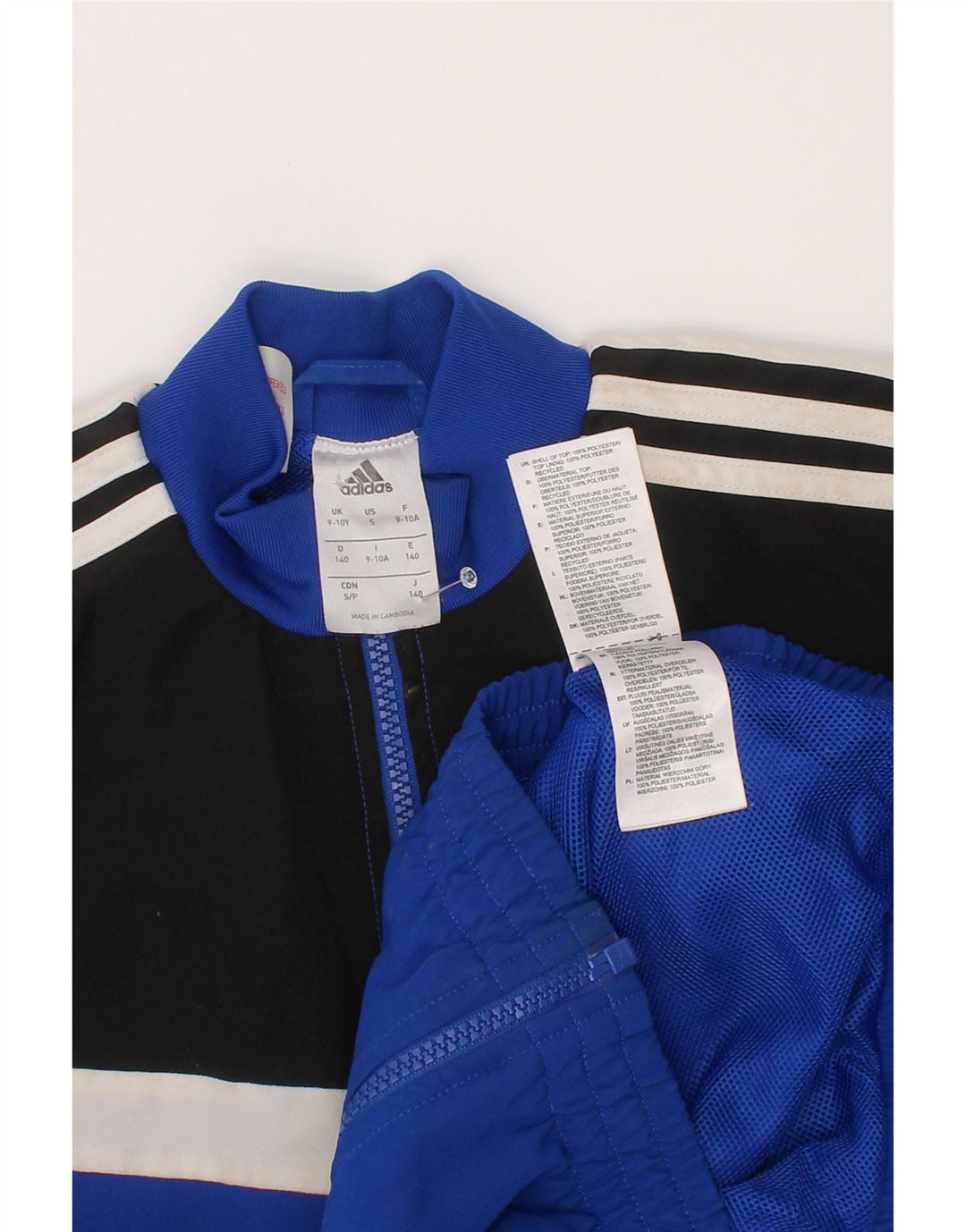 Jachetă de trening pentru băieți Adidas 9-10 ani, albastru, poliester