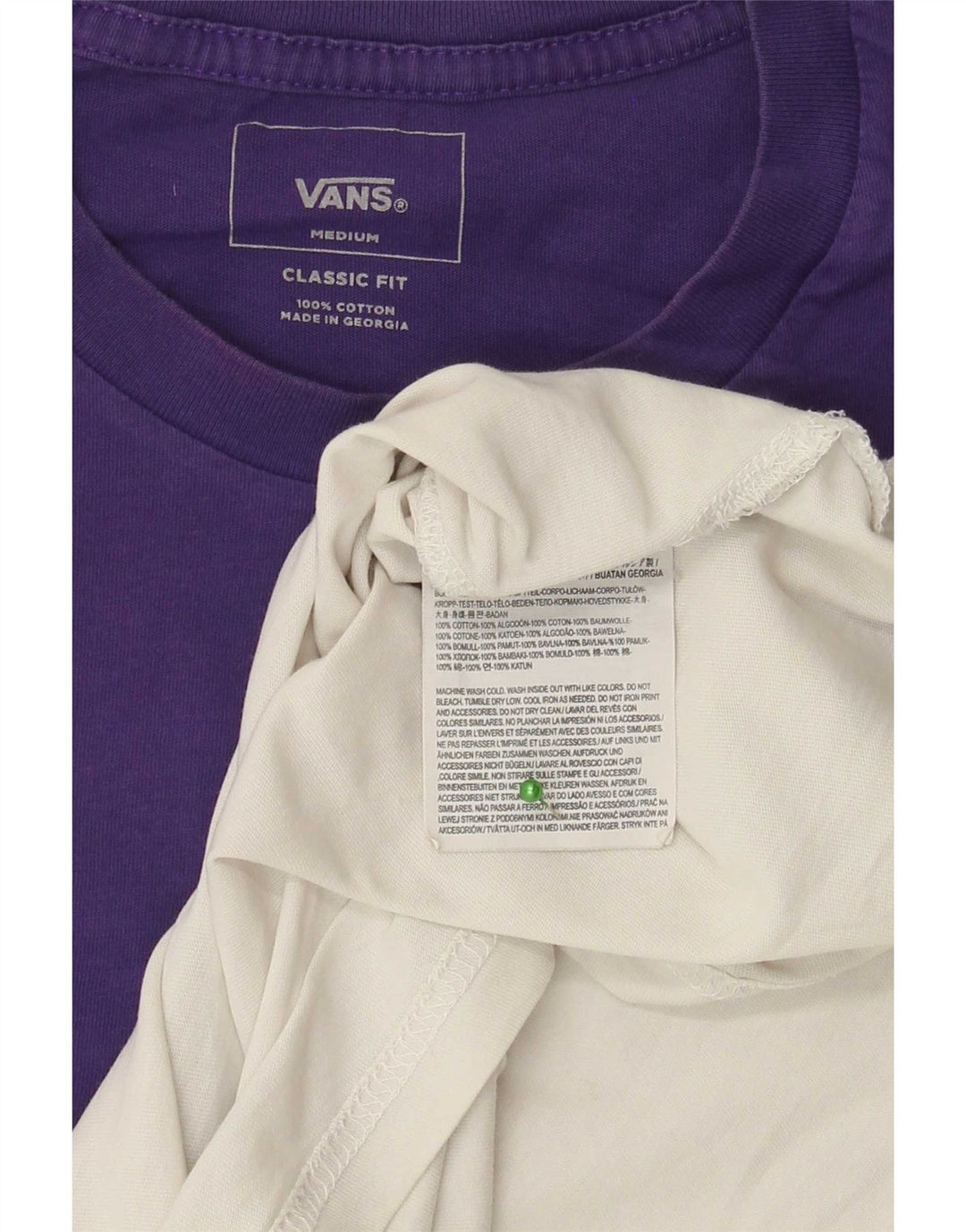 Tricou Vans Classic Fit pentru bărbați Top mediu alb din bumbac color bloc