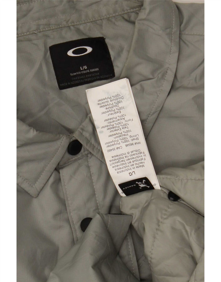Jachetă bomber pentru bărbați Oakley Slim Fit UK 40, mare, gri, poliester