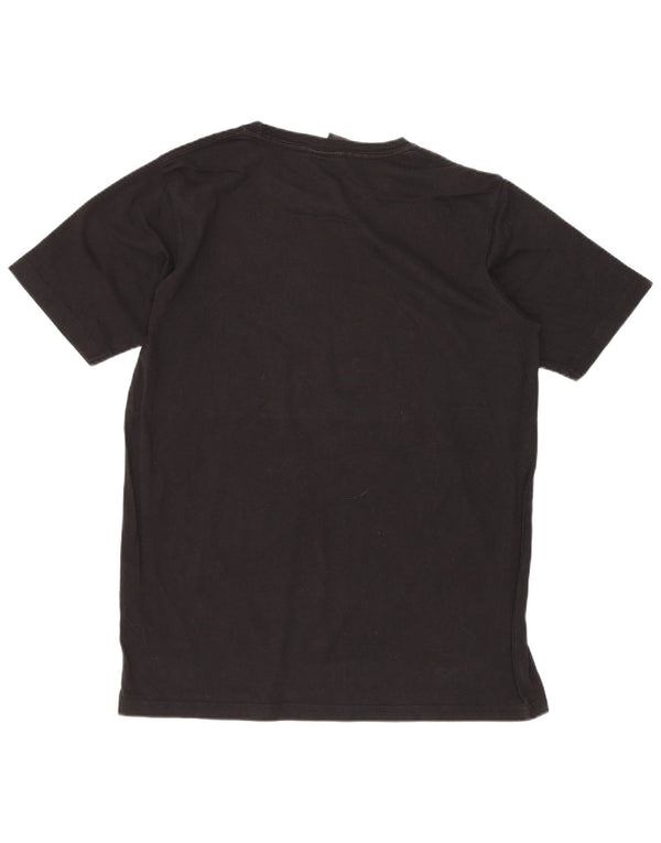 Tricou grafic Quiksilver pentru baieti Top 15-16 ani bumbac negru