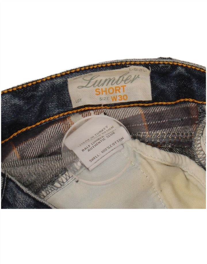 SUPERDRY Pantaloni scurți din denim învechit pentru femei W30, bumbac albastru mediu