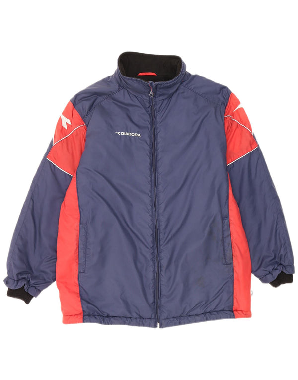 Jachetă de trening Diadora pentru băieți 11-12 ani XL bleumarin, color block