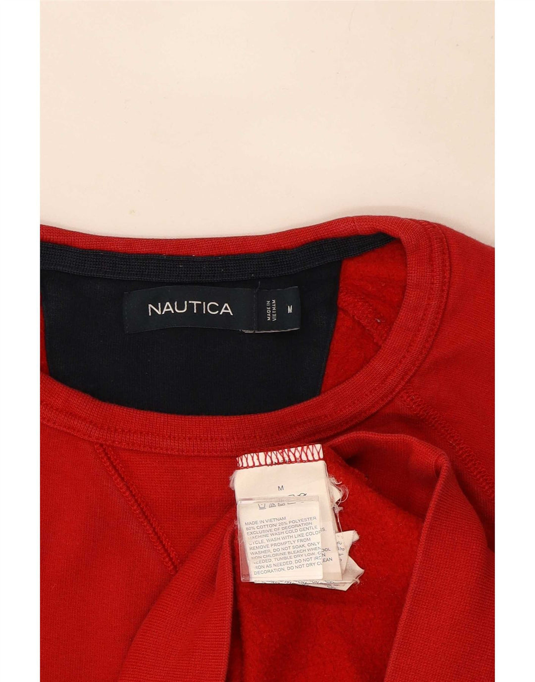 Hanorac grafic pentru bărbați Nautica Jumper Bumbac Roșu Mediu