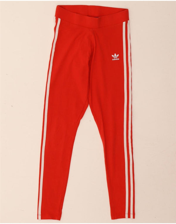Leggings pentru femei Adidas UK 4 XS bumbac roșu