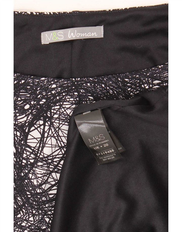 Rochie teacă pentru femei Marks & Spencer, cu model abstract, UK 20 2XL Negru