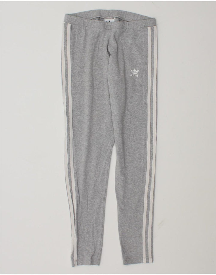 Leggings pentru femei Adidas UK 10, bumbac gri mic