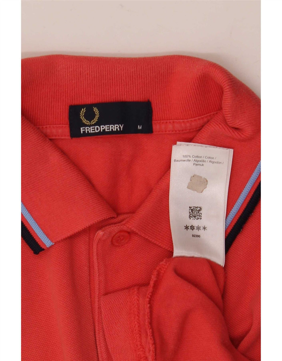 Cămașă polo Fred Perry pentru bărbați, bumbac cu dungi roșii medii