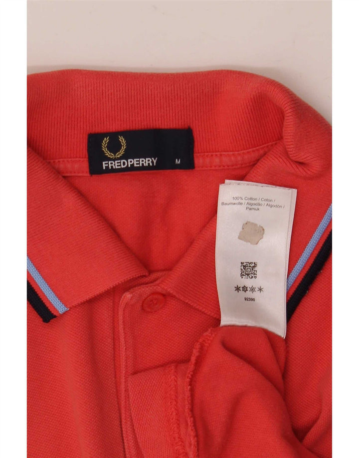 Cămașă polo Fred Perry pentru bărbați, bumbac cu dungi roșii medii