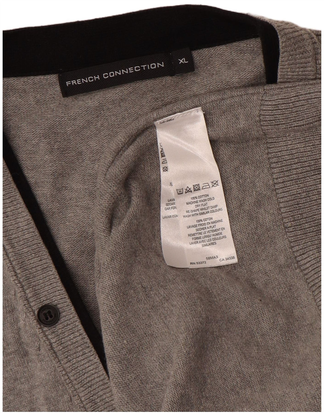 Pulover cardigan pentru bărbați French Connection XL bumbac gri