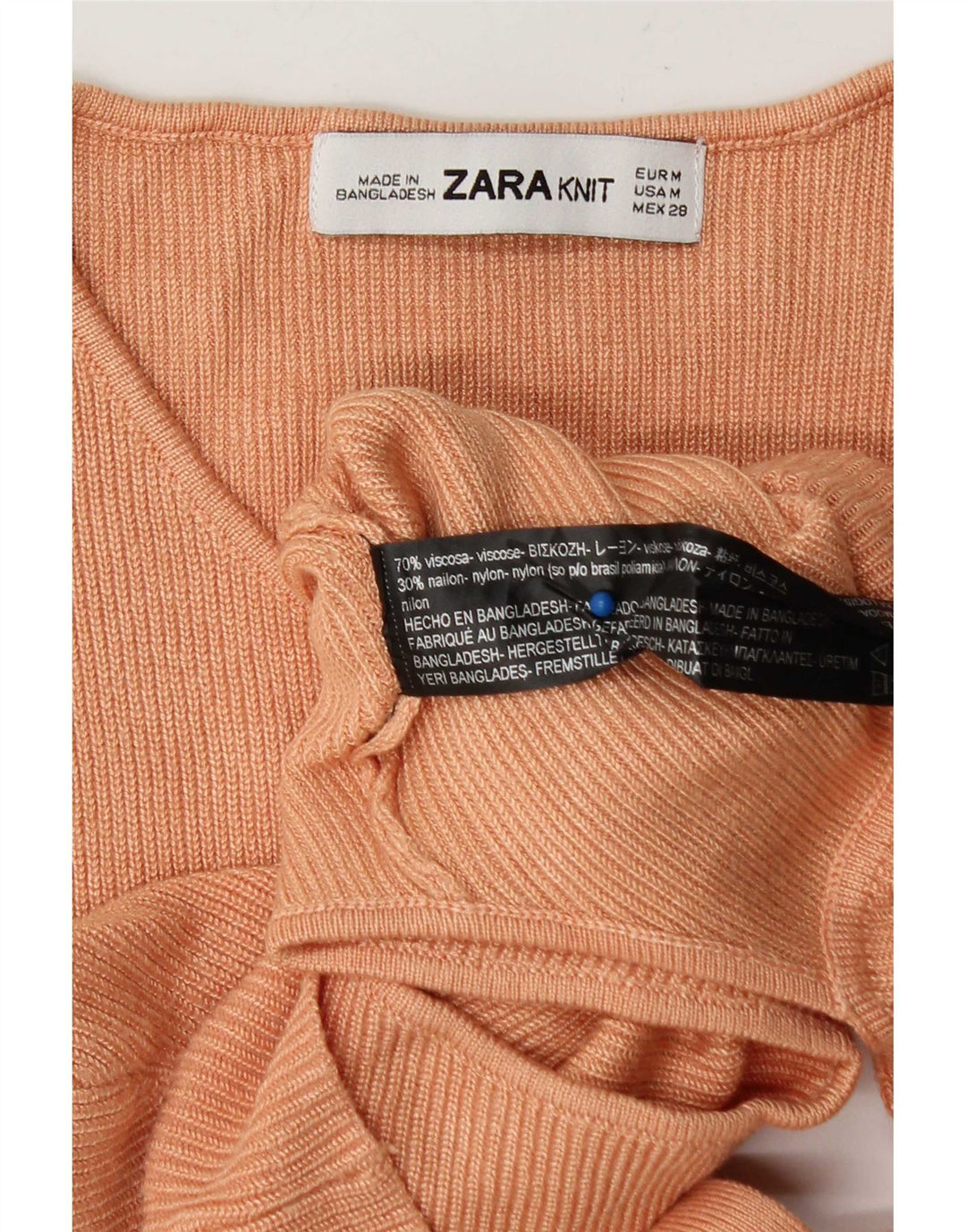 Bluză fără mâneci pentru femei Zara UK 12, viscoză, roz mediu