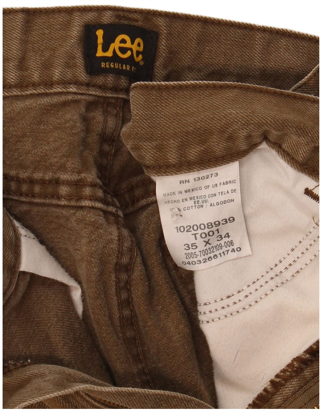 Blugi drepti pentru bărbați Lee W35 L34 bumbac kaki